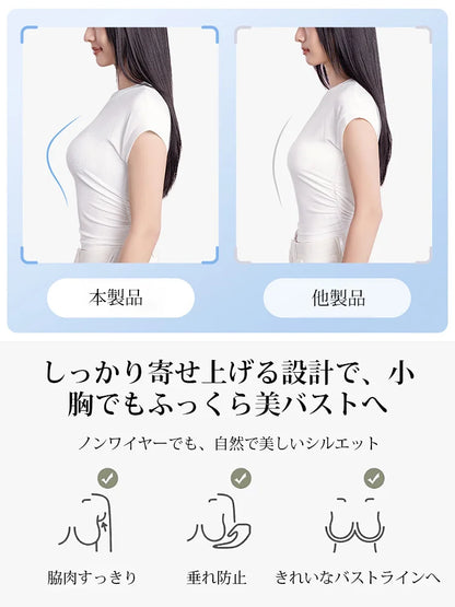 冷感・寄せ上げストラップレスブラ